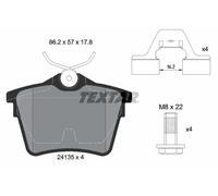 Fits TEXTAR 2413501 BRAKE PAD SET, DISC BRAKE DE Stock