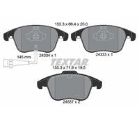 Fits TEXTAR 2433401 Brake Pad Set, disc brake OE REPLACEMENT