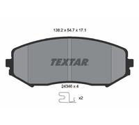 Fits TEXTAR 2434601 BRAKE PAD SET, DISC BRAKE UK Stock