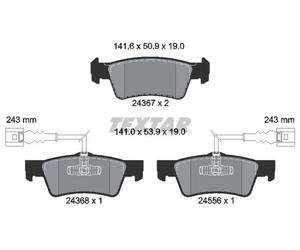 Fits TEXTAR 2436701 BRAKE PAD SET, DISC BRAKE ⭐UK Stock⭐