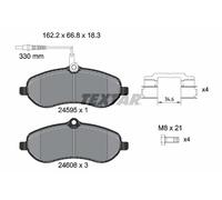 Textar Brake Pad Set Front 2459501 - Full Set of 4, Fits Citroen, Fiat, Peugeot, Toyota