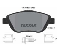 Fits TEXTAR 2488301 BRAKE PAD SET, DISC BRAKE UK Stock