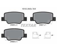 Textar 2492601 Rear Disc Brake Pad Set Fits Toyota