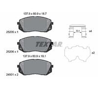 Textar 2520504 Front Axle Disc Brake Pad Set Fits Hyundai Kia