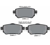 Fits TEXTAR 2596501 Brake Pad Set, disc brake 2596501 Brake pads set ⭐UK Stock⭐