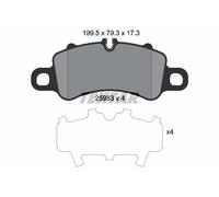 ✅Fits TEXTAR 2598301 Brake Pad Set, disc brake ⭐UK Seller⭐
