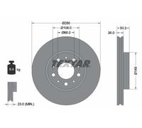TEXTAR 92066703 Brake disc