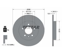 Fits TEXTAR 92137003 Brake disc 1 pc. 92137003 Brake disc rear L/R fi ⭐UK Stock⭐