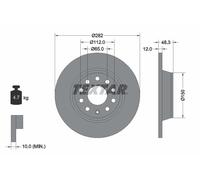 Fits TEXTAR 92140803 Brake disc 1 pc. 92140803 Brake disc rear L/R fi ⭐UK Stock⭐