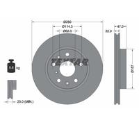 Fits TEXTAR 92156600 Brake disc 1 pc. 92156600 Brake disc front L/R fits: FIAT