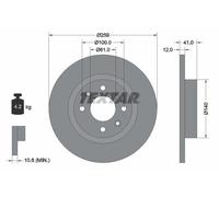 Fits TEXTAR 92175103 Brake disc 1 pc. 92175103 Brake disc front L/R fits: DACIA