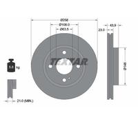 Fits TEXTAR 92176005 Brake disc 1 pc. 92176005 Brake disc front L/R f ⭐UK Stock⭐