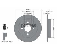 Fits TEXTAR 92204000 Brake disc 1 pc. 92204000 Brake disc rear L/R fits: HONDA
