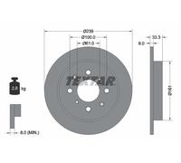 Fits TEXTAR 92204000 Brake disc DE stock