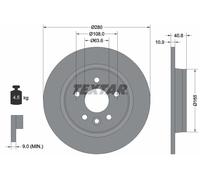 ✅Fits TEXTAR 92255603 Brake disc 1 pc. 92255603 Brake disc rear L/R ⭐UK Seller⭐