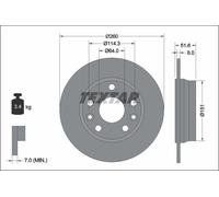 Fits TEXTAR 92337703 Brake disc 1 pc. 92337703 Brake disc rear L/R fi ⭐UK Stock⭐