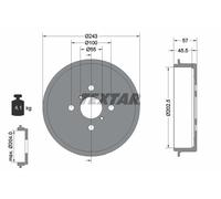 2x New Brake Drum for DAIHATSU TOYOTA:VITZ,YARIS,YARIS/VITZ,CHARADE VIII