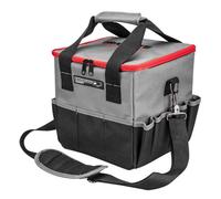 GRAPHITE Professional and practical tool bag with 12 litre capacity, 25 x 25 x 25 cm, reinforced base, adjustable shoulder strap, 14 outer pockets, 3 inner pockets, robust zip