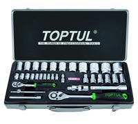 Fits TOPTUL GCAD3402 Set of tools 34 pcs 1/2; 1/4" plastic suitcase G ⭐UK Stock⭐