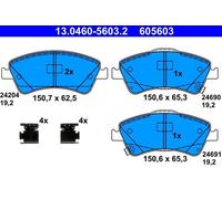 Brake pads 13.0460-5603.2 ATE for TOYOTA AVENSIS Saloon AVENSIS Estate AURIS