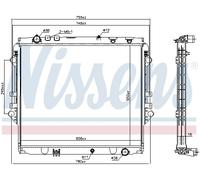 NISSENS Coolant Radiator 606069 for TOYOTA HILUX MK VIII (2015) HILUX 2.4 etc