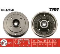 Fits TRW DB4245B BRAKE DRUM ⭐UK Stock⭐