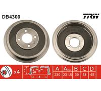 2x New Brake Drum for BYD SEAT VW:L3,INCA,CADDY II MPV,CADDY II VAN 6K9609617