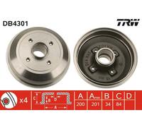 Fits TRW DB4301 HAM DRUM. /WITHOUT BEARING/ 1.0,1.2,1.4,1.7DTI ,FI 20 ⭐UK Stock⭐