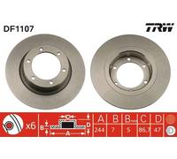 ✅Fits TRW DF1107 brake disc CITROEN P. 2CV ⭐UK Seller⭐