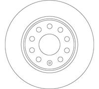 2x TRW DF6952 Rear Brake Discs Audi Q2 Seat Leon Skoda Octavia VW T-Roc