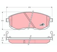 Fits TRW GDB1003 Brake Pad Set, disc brake DE Stock