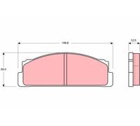 Fits TRW GDB105 BRAKE PAD SET, DISC BRAKE