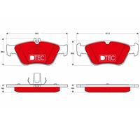 Fits TRW GDB1205DTE Brake Pad Set, disc brake DE Stock