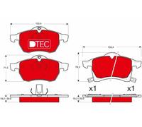 ✅Fits TRW GDB1350DTE Brake Pad Set, disc brake ⭐UK Seller⭐