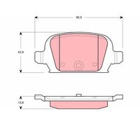 Fits TRW GDB1412 BRAKE PAD SET, DISC BRAKE