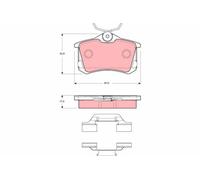 Fits TRW GDB1416 Brake Pad Set, disc brake