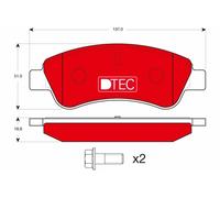 Fits TRW GDB1463DTE Brake Pad Set, disc brake DE Stock