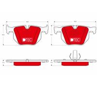 Fits TRW GDB1730DTE Brake Pad Set, disc brake DE Stock
