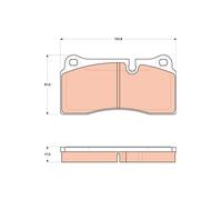 TRW GDB1816 Brake pad set
