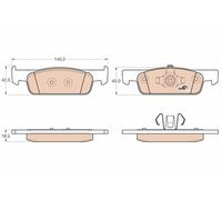 Fits TRW GDB2016 Brake Pad Set, disc brake DE Stock