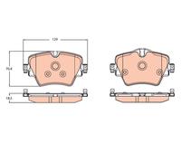 Fits TRW GDB2098 Brake Pad Set, disc brake DE Stock