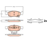 Fits TRW GDB2099 Brake Pad Set, disc brake DE Stock