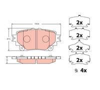Fits TRW GDB2343 Brake Pad Set, disc brake UK Stock