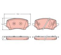 Fits TRW GDB2346 BRAKE PADS. FORD P. PUMA 1.0-1.5 19- UK Stock