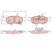 TRW GDB2350 Brake pad set