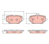 TRW GDB2381 Brake pad set