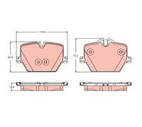 TRW GDB2419 Brake pad set
