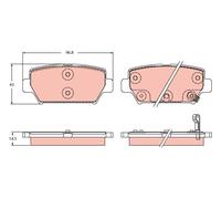TRW GDB2435 Brake pad set