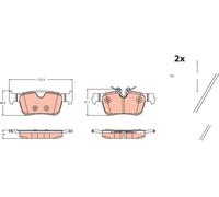 TRW GDB2499 Brake pad set