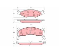 Fits TRW GDB3123 Brake Pad Set, disc brake